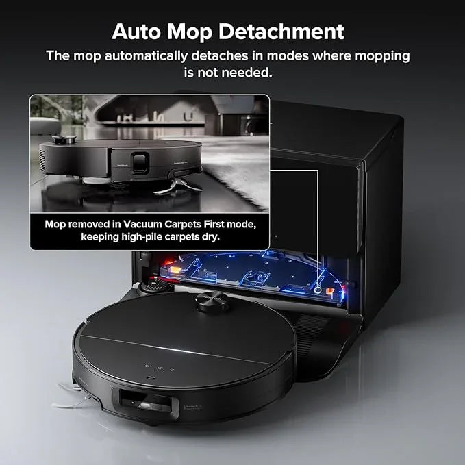 roborock Saros 10 with Refill & Drainage System Robot Vacuum and Mop, 22,000Pa Suction, AI Obstacle Avoidance, 3.14-inch Ultra Thin, Intelligent Dirt Detection, Zero Tangling Main Brush, Hot Water Mop - NeatNest