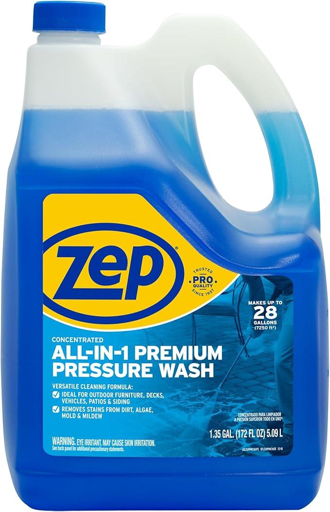 Zep All-In-1 Pressure Wash Cleaner (Case of 4) Concentrated Formula Makes 28 Gallons (ZUPPWC160) - NeatNest