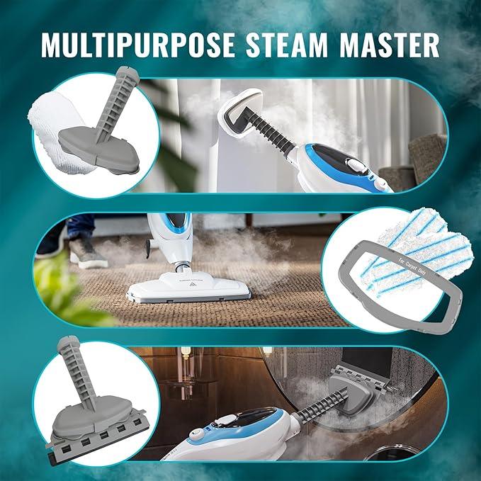 PurSteam 10-in-1 Steam Mop, Floor Steamer with Detachable Handheld Steam Cleaner for Tile, Hardwood Floors - NeatNest