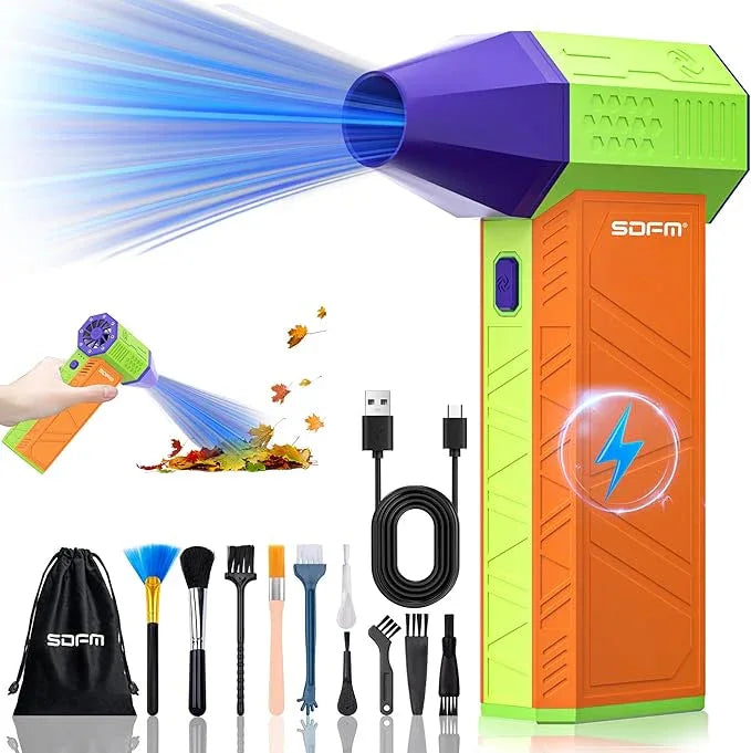 SDFM Electric Air Duster - 130000RPM Compressed Air Duster，3 Gear Adjustable Jet Dry Blower can Reusable Can for Computer Keyboard,Outdoors,Car,Home.… (Colorful) - NeatNest