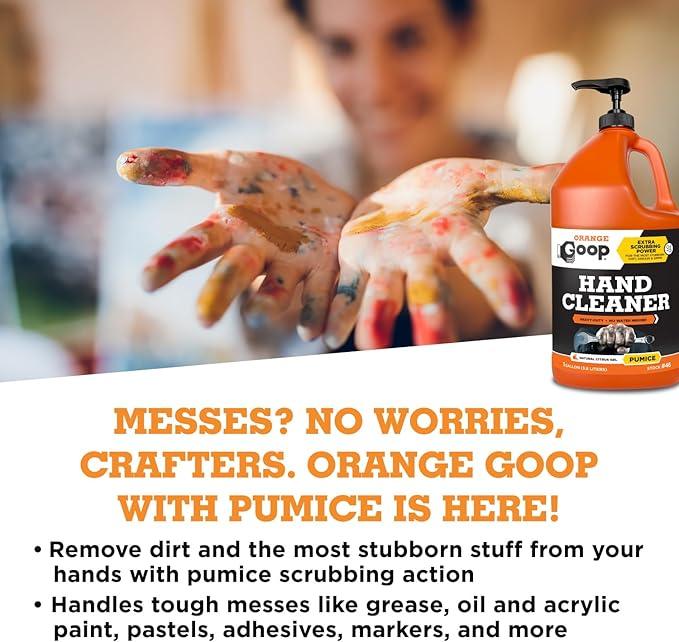 GOOP Orange Liquid with Pumice Multi-Purpose Waterless Hand Cleaner - 1 Gallon Pump Bottle - NeatNest