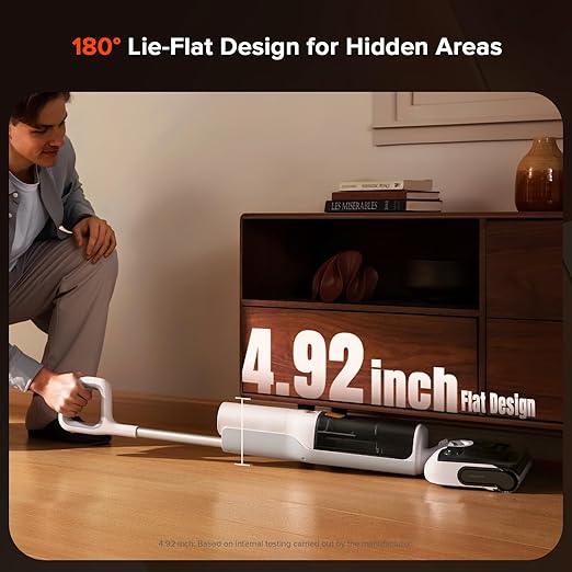 roborock F25 GT Set Wet Dry Vacuum Mop, Wet Dry Vacuum Cleaner Cordless, 20000Pa Floor Cleaner Machine for Tile Hard Floor, 194°F Self Cleaning Mop Combo with 180° Lie-Flat, 2 Extra Roller Brush - NeatNest