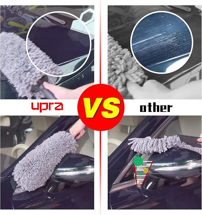 upra Ultimate Car Duster Kit，Best Microfiber Multipurpose Duster,Interior &Exterior Cleaning Tools,Dashboard Detailing Brush,Scratch Lint Free,Pollen Removing,extendable Handle,Tuck,SUV,RV,Set of 4 - NeatNest