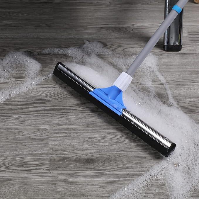YONILL Floor Squeegee for Concrete Floor - 50" Squeegee Broom with Long Handle for Tile Floor, Heavy Duty Foam Floor Water Wiper for Garage, Shower, Kitchen, Windows, Glass, Carpet and Pet Hair - NeatNest