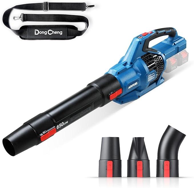 DongCheng 650 CFM Brushless Cordless Leaf Blower, 40V Battery Powered Blower, High-Efficiency Blower for Sidewalks, Driveways, Town Care, Blowing Leaves and Snow, Bare Tool Only - NeatNest