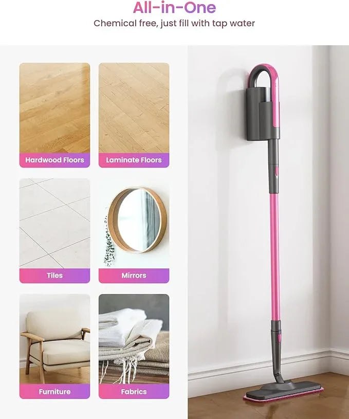 Schenley Steam Mop Cleaner with Detachable Handheld Steamer for Cleaning Hardwood, Laminate Floor, Tiles and Grout, with 13-in-1 Multi-purpose Accessories and Washable Microfiber Pads - NeatNest