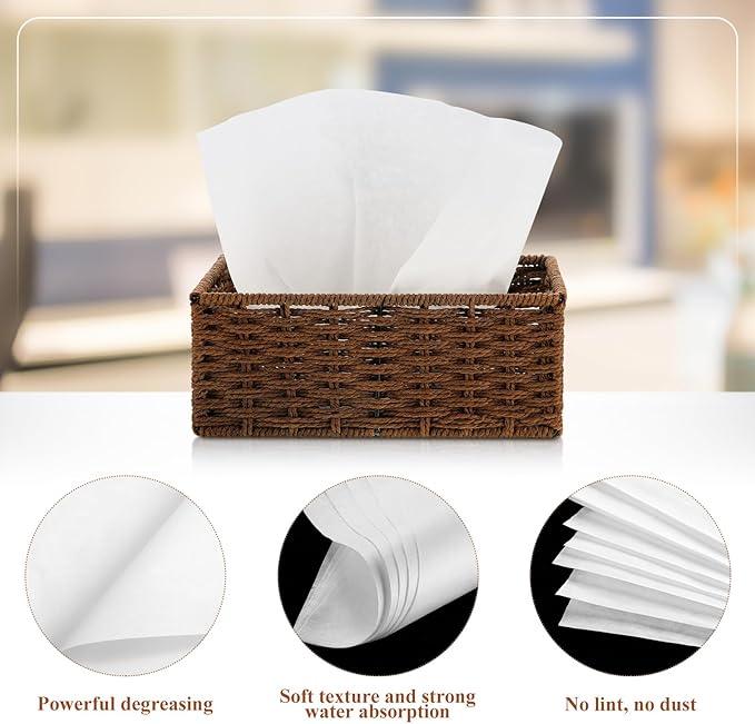 Tranqun 100 Pcs Disposable Microfiber Cleaning Cloth Bulk 12 x 12 Inch Lint Free Cloths Non Abrasive Window Wipes High Absorbent Microfiber Cleaning Rag for Household Kitchen Car Window - NeatNest