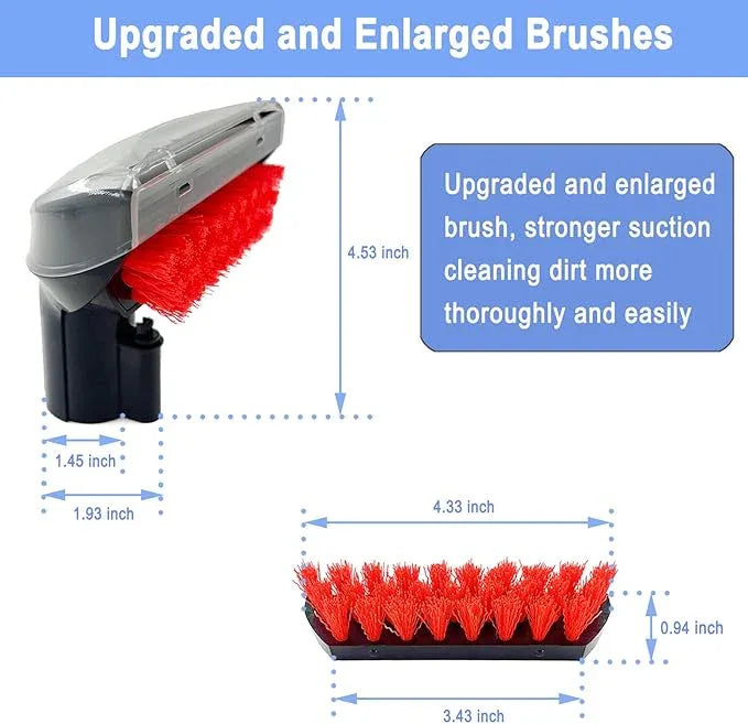 Upgraded 1400B Little Green 5.3" Detachable Tough Stain Brush Tool Replacement for Bissell Little-Green Upright &Portable Carpet Cleaners for 1400B 4075 3860 1425 2458 3194 3353 Series,1+2 Brush,Black - NeatNest