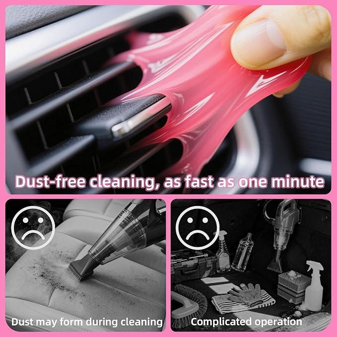 Car Cleaning Gel Reusable 4Pack - Dust Cleaning Putty Keyboard Slime for Car Interior Air Vent Cleaner, Auto Detailing Tools Accessories, Dust Remover Gifts for Men Women,Cleanings Gadgets,400g - NeatNest