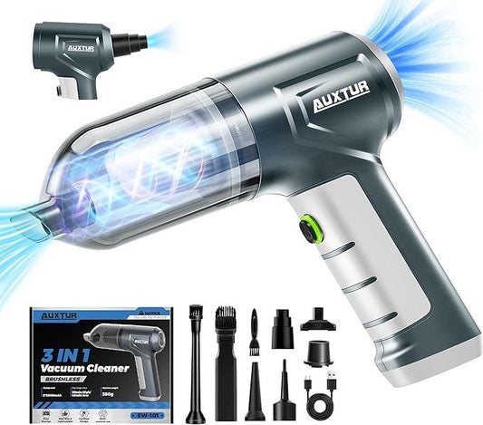 Car Vacuum Cleaner Portable Cordless 15000PA Brushless Motor|Handheld Vacuum Rechargeable 5200mAh Mini Car Vacuum with Super Endurance for Home and Desktop,SW101GREY - NeatNest