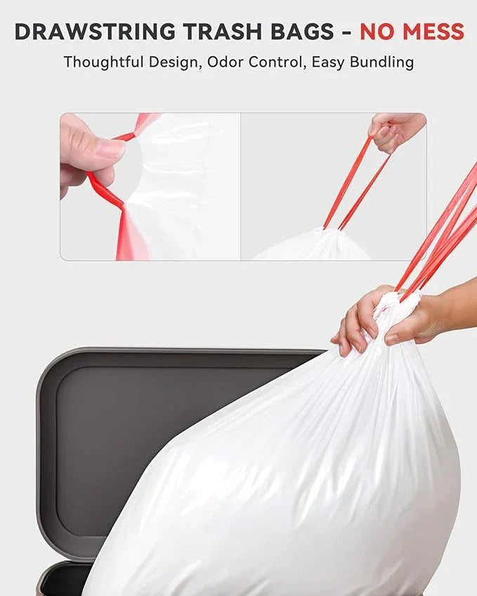 KONE Custom Fit Trash Bags Compatible with Simplehuman Code H, 68 Count Drawstring Garbage Bags, Dispenser Pack Trash Bin Liners For Kitchen, Bathroom, Home, 35 Liter / 8-9 Gallon - NeatNest