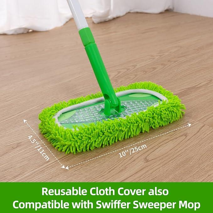 Baseboard Cleaner Tool with Handle, Extendable Long Handle Baseboard Floor Cleaning Tool Duster with Reusable Pads for Floorboard - NeatNest