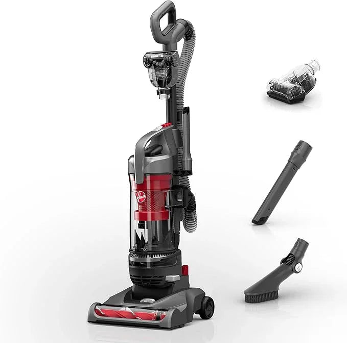 Hoover Rewind Pet Upright Bagless Vacuum Cleaner for Carpet and Hard Floors, Automatic Cord Rewind, Above Floor Cleaning Corded Vacuum Cleaners for Home Use, Gray - NeatNest