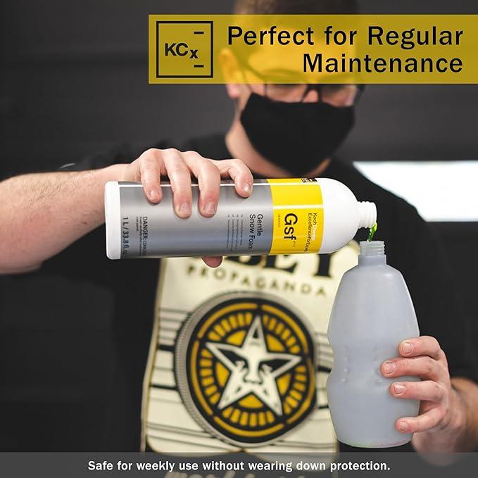 KOCHCHEMIE Gentle Snow Foam - pH Neutral Pre-Cleaning; Works With Foam Cannons & Sprayers; Manual Washing Shampoo; Safe on Existing Wax & Sealed Surfaces; Unique Cherry Fragrance (1 Liter) - NeatNest