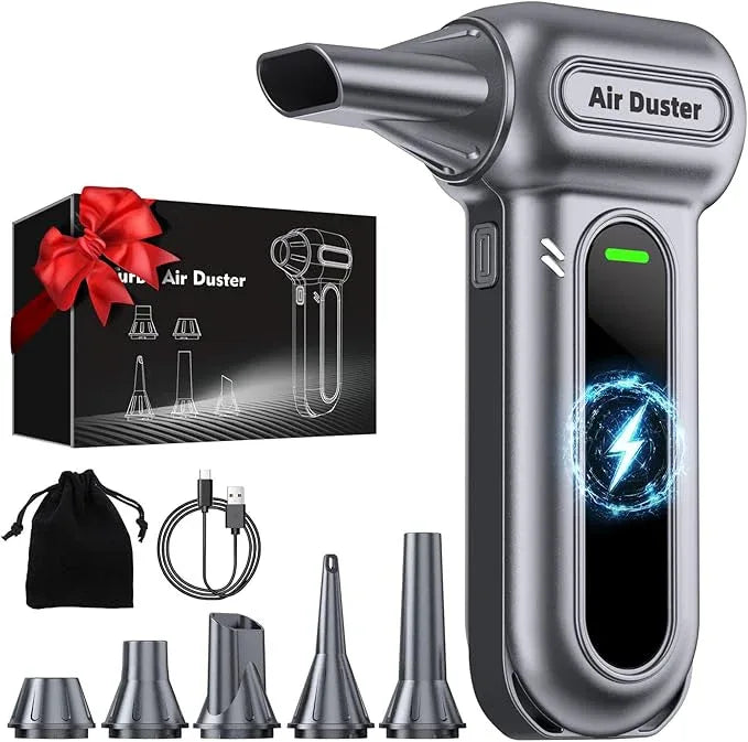 Electric Air Duster Cleaning Tools -180000RPM Super Power Cordless Air Duster, Rechargeable Brushless Motor Durable Blower, 4-Gear Adjustable Dust Blower for Computer, Keyboard and Car - NeatNest