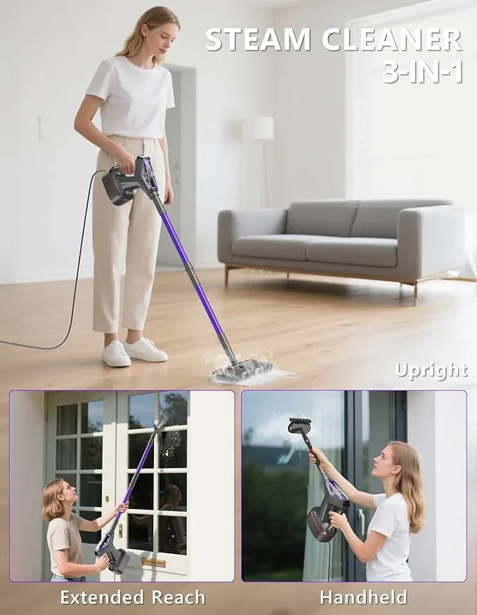 Steam Mop for Floor Cleaning, Heavy Duty All-in-One Steam Cleaner for Home with Detachable Handheld Steamer, for Hardwood, Tile, Walls, Grout, Windows, Furniture and Decks - NeatNest