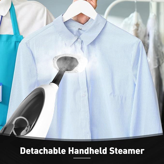 Secura Steam Mop 10-in-1 Convenient Detachable Steam Cleaner, White Multifunctional Cleaning Machine Floor Steamer with 3 Microfiber Mop Pads - NeatNest