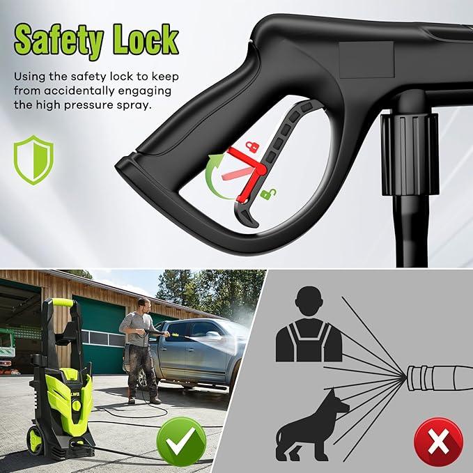 Pressure Washer, Power Washer with 4 Quick Connect Nozzles, High Pressure Cleaning Machine with Foam Cannon for Cars/Fences/Driveways/Patios/Home Cleaning - NeatNest