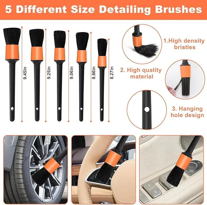 Viewsun Windshield Cleaner Tool, 15Pcs Car Interior Cleaning Kit, Detailing Kit Cleaner, Detailing Brush, Cleaning Gel, Inside Cleaning Supplies Accessories for Trucks, SUVs, RVs Window - NeatNest