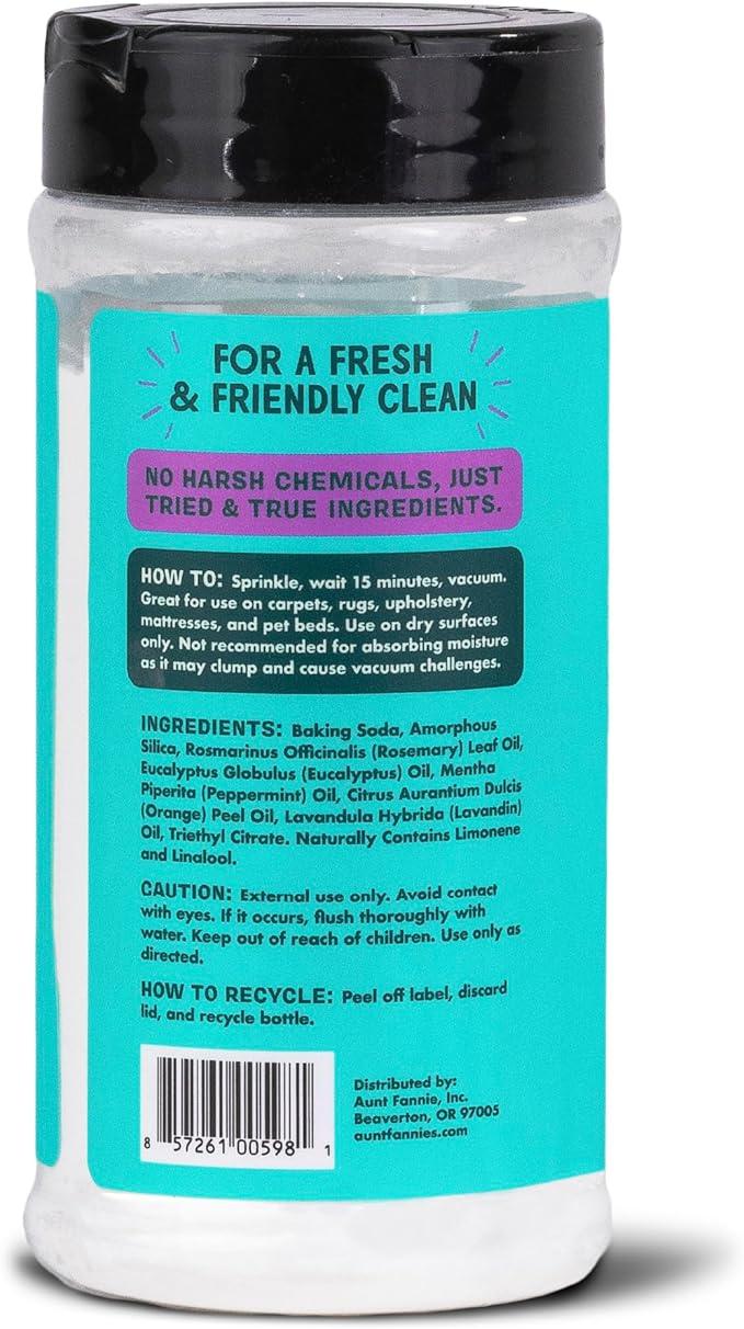 Aunt Fannie's Carpet Refresher & Deodorizer Powder, Multi-Purpose Carpet, Rug, and Upholstery Odor Eliminator for Homes with Cats and Dogs, Lavender Scent, 16 Oz (Pack of 1) - NeatNest
