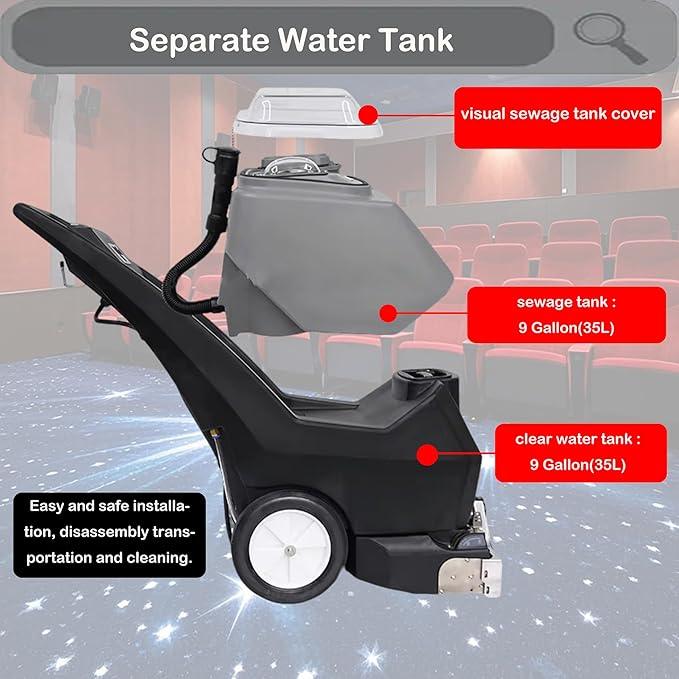 INTSUPERMAI Commercial Carpet Cleaning Machine Carpet Extractor Cleaner 3-in-1 Dry/Wet Cleaner Sofa Curtain Floor Cleaning Machine 70L Tank 110V - NeatNest