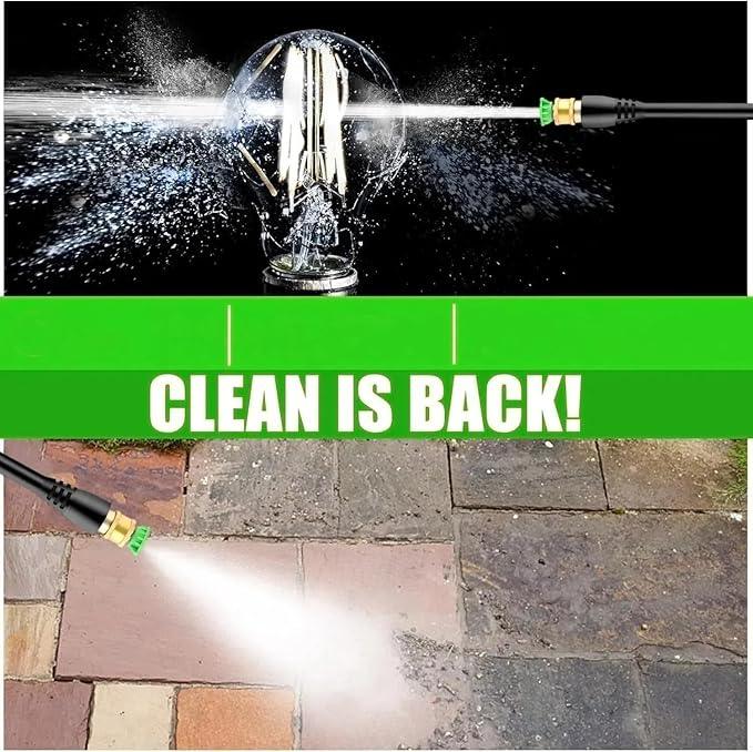 Pressure Cleaner High Power Cleaner with 33ft Pressure Hose, 4 Nozzle and Soap Bottle for Car, Fence, Patio (Light Green) - NeatNest