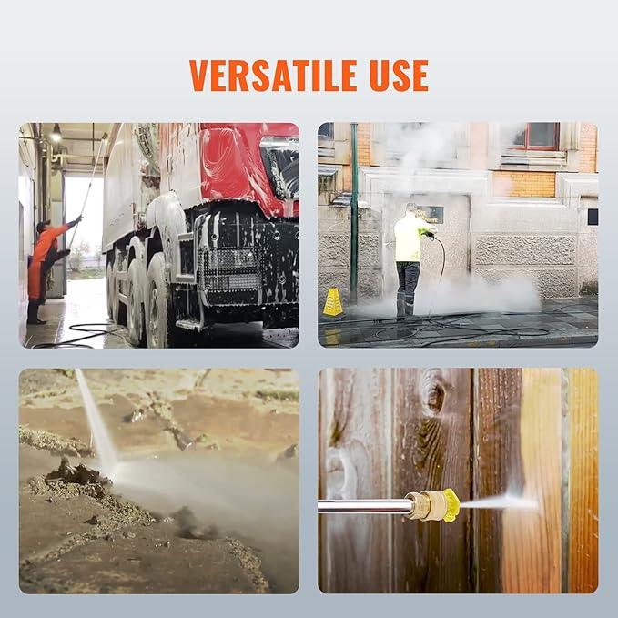VEVOR Gas Pressure Washer, 4400 PSI 4.0 GPM, Gas Powered Pressure Washer with Copper Pump, Spray Gun and Extension Wand, 5 Quick Connect Nozzles, for Cleaning Cars, Homes, Driveways, Patios - NeatNest
