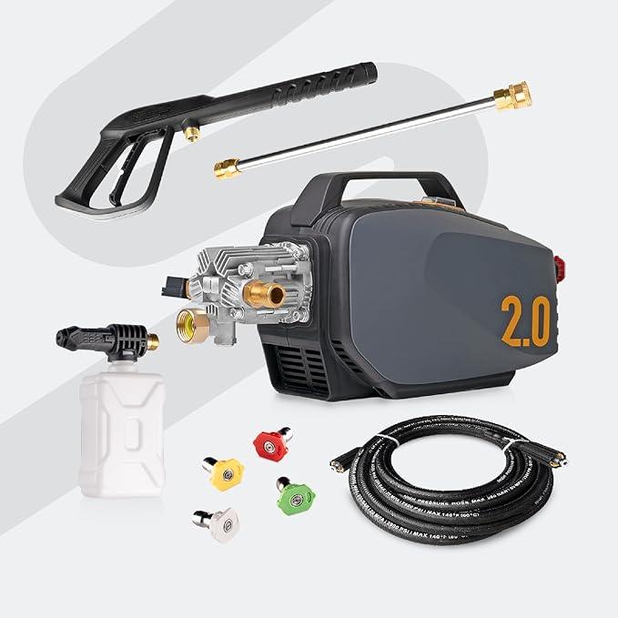 Active 2.0 Electric Pressure Washer – 2.0 GPM high Pressure Washer for DIY at Home car wash, Detailing and Other Cleaning transformations with 1800 Peak PSI - NeatNest