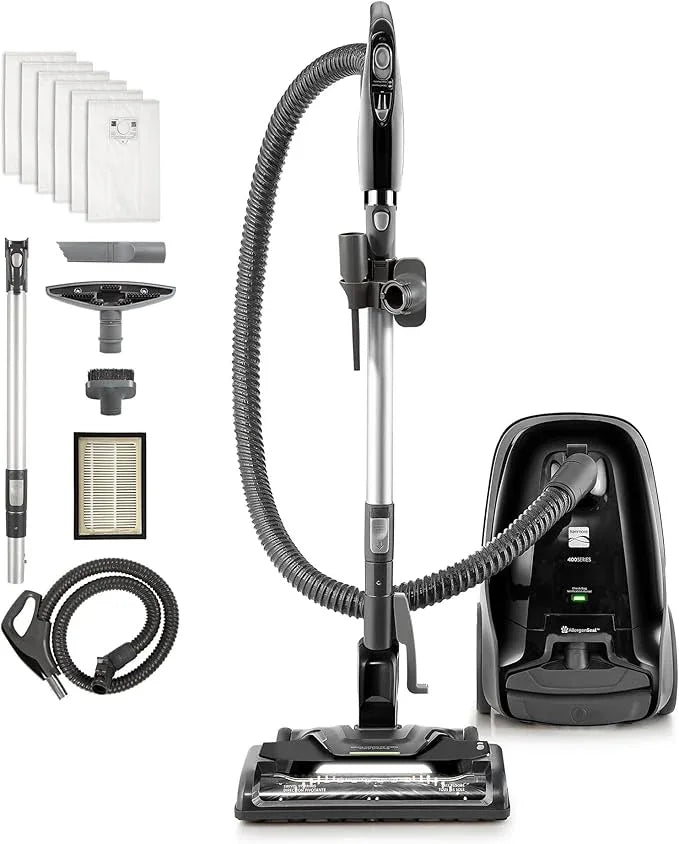 Kenmore BC3006 400 Series Pet Friendly Lightweight Bagged Canister Vacuum Cleaner 2-Motor Design with Hair Eliminator Brushroll, HEPA Filter, LED Headlight, Extended Wand and Auto Cord Rewind - NeatNest