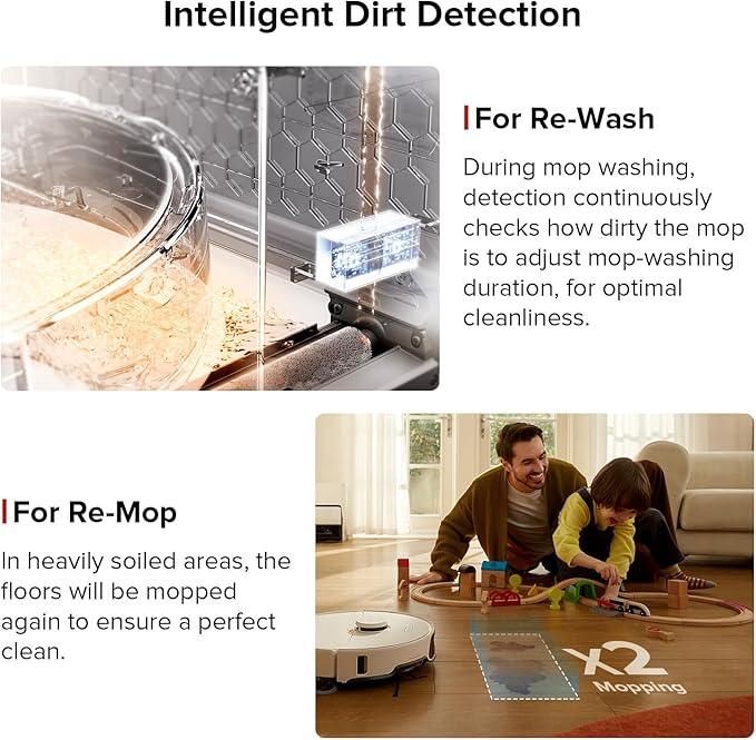roborock S8 Max Ultra Robot Vacuum and Mop, All-in-One Dock, PreciSense LiDAR Navigation, Smart Dirt Detection, Self-Emptying, 8000Pa Suction for Various Floors, 20mm Auto Lifting for Carpet, White - NeatNest