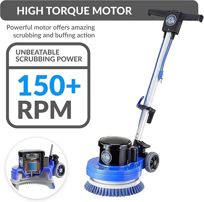 Prolux Core 13 inch Electric Floor Buffer Scrubber and Polisher Machine - All Floor Surfaces - NeatNest