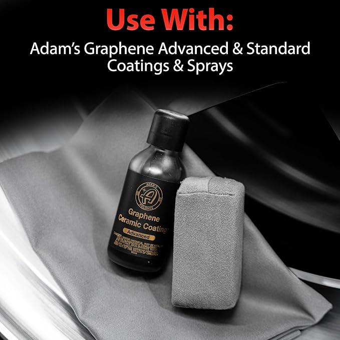 Adam's Polishes Suede Applicator (2 Pack) - Car Detailing Sponge, Use with Ceramic Spray, Graphene Coatings on Car Paint, Metal, Plastic Trim, Rubber & Glass - NeatNest