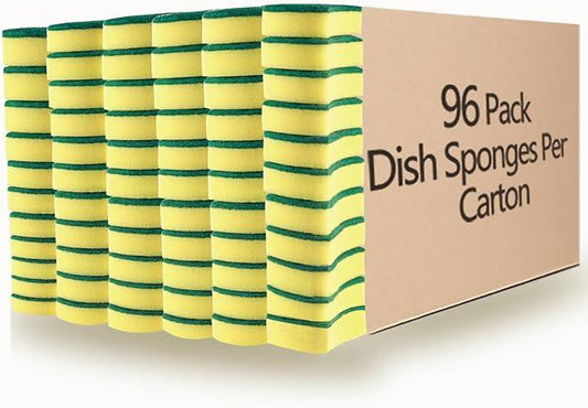 Kitchen Cleaning Sponges,96 Pack Eco Non-Scratch for Dish,Scrub Sponges. - NeatNest