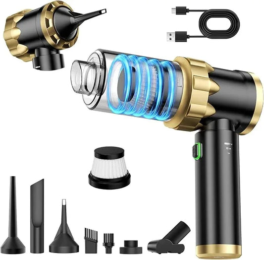 Car Vacuum Portable Cordless - Handheld Vacuum Cleaner with 16000PA Strong Suction, 7-in-1 Air Duster/Blower, Rechargeable Mini Vacuum with Long Battery, Multi-Nozzles for Car,Home, Office, Pet - NeatNest