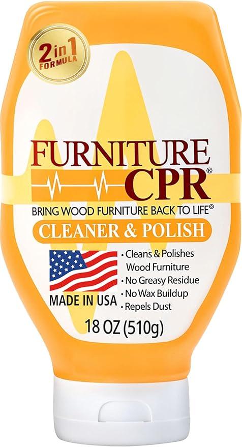Furniture CPR Wood Furniture Cleaners & Polish 18oz-Cabinet Cleaner for Woods Paneling, Doors, Natural Furniture Polish And Wood Floor Cleaner that Repels Dust, Fingerprints and No Greasy Residue - NeatNest