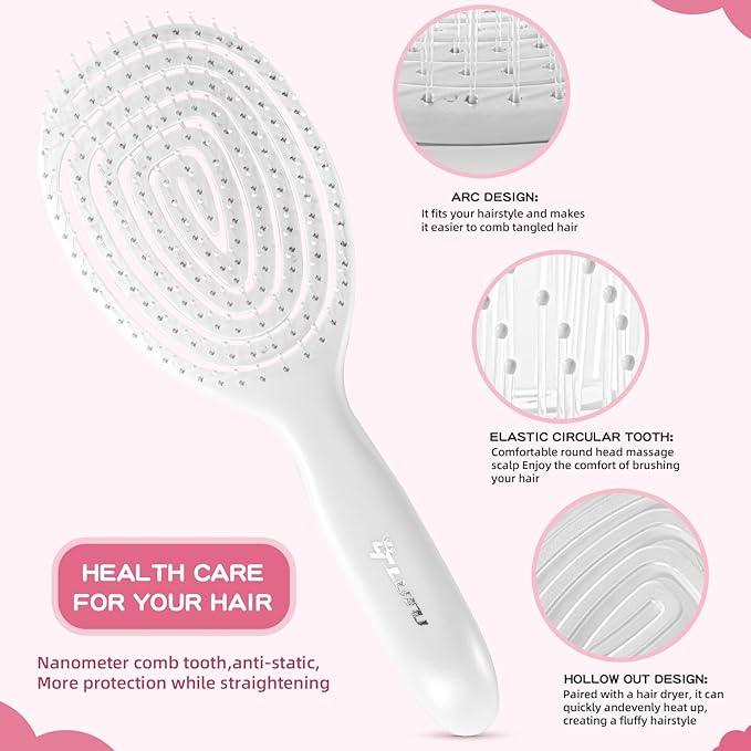 8" Silicone Shower Squeegee for Glass Doors with Silver Hair Comb Set, Bathroom,Kitchen Safe Water Blade, Car Window,Mirror, Tile Scraper — Ideal for Hair Care and Glass Cleaning - NeatNest