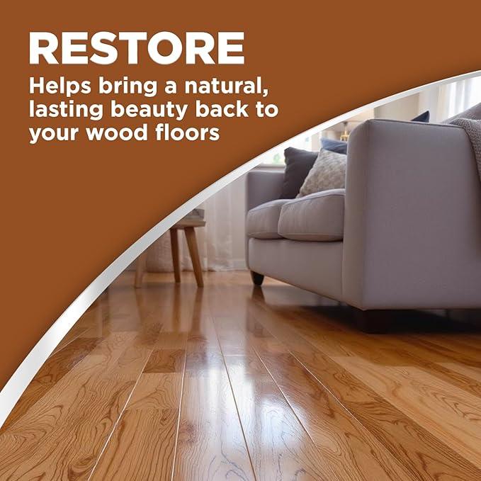 Weiman Hardwood Floor Cleaner and Polish - Cleans Vinyl Tile, Solid, Laminate, Natural Shine, No Residue, Removes Scratches, Leaves Protective Layer, 1 Gallon Mop Soap & 32 Oz Restorer - NeatNest
