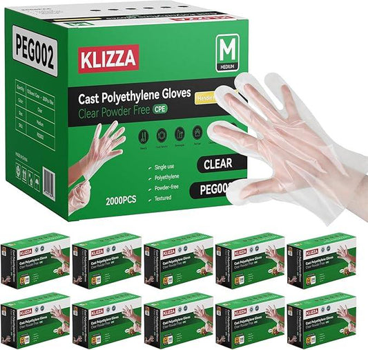 Plastic Gloves Disposable, Latex & Powder Free, Oil-Proof, Thick Clear Gloves Safe for Food Handling, Cooking, Kitchen - NeatNest