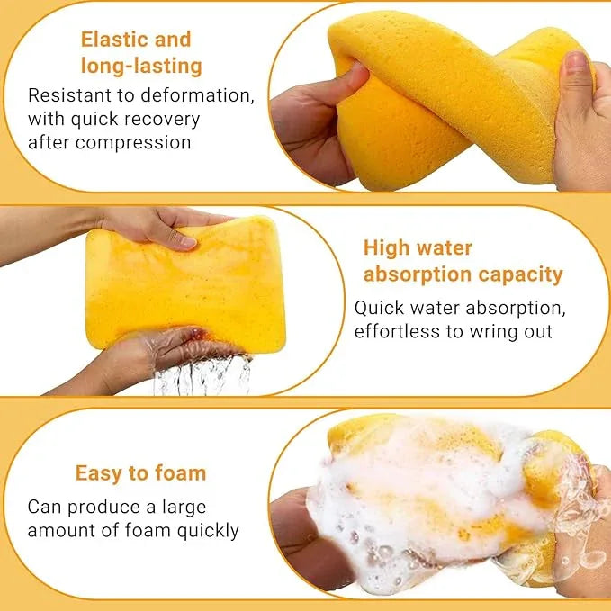 30 Pcs Large Sponges Bulk 7.5 x 5.5 x 1.9 Inch Yellow Grouting Sponge Non-Scratch Scrubber Car Wash Thick Heavy Duty Scrub Sponges Multifunctional Sponge for Cleaning Dishes Car Tile Crafts Supplies - NeatNest