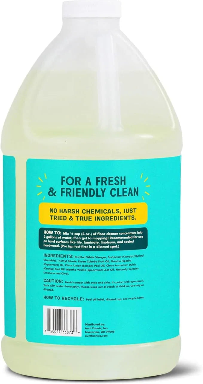 Aunt Fannie's Ultra Concentrated Floor Cleaner Vinegar Wash, Multi-Surface Solution For Mopping, Value Size, Bright Lemon Scent, 64 oz - NeatNest
