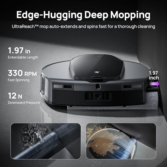 3i S10 Ultra Robot Vacuum and Mop with WaterRecycle System, 18000Pa Suction, Self-Cleaning Extendable Roller Mop, Auto Mop Washing & Drying, Self-Emptying & Refilling, Ai Obstacle Avoidance - NeatNest