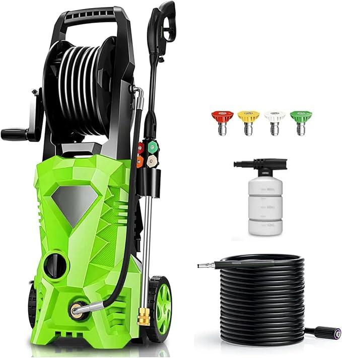 5000PSI Electric Pressure Washer 2025 2.8GPM High Power Washer with 4 Pressure Nozzle and Soap Bottle for Home, Car Washing, Fence Cleaning, Patio (Blue) - NeatNest