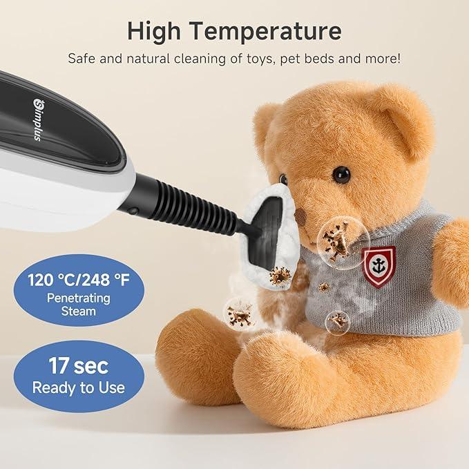 SIMPLUS Steam Mop, 8-in-1 Steam Cleaner, 17S Heat Up, Floor Steamer Double-Sided Flip Design, Suitable for Kitchen, Bathroom, Wood Floor, Tile, Windows, Clothes, Whole Home Cleaning - NeatNest
