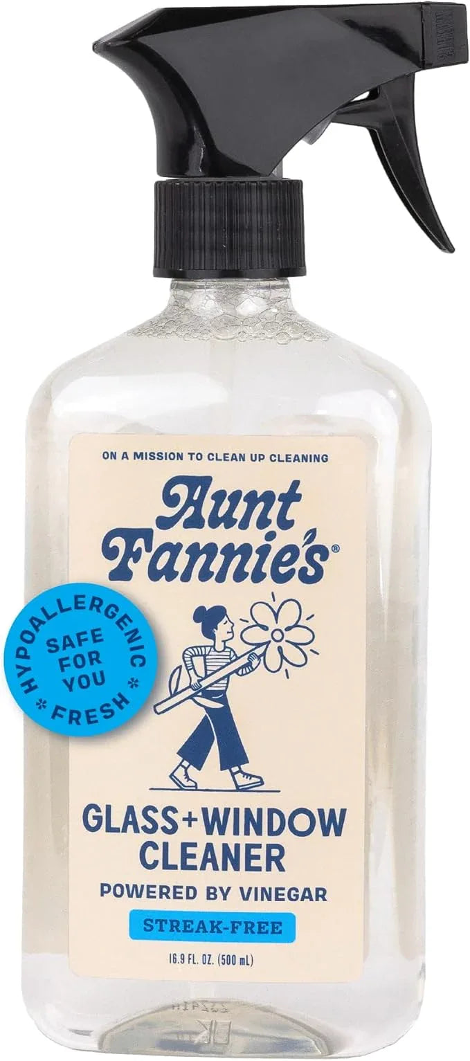 Aunt Fannie's Glass & Window Cleaning Vinegar Spray, Natural Streak-Free Spray, 16.9 Ounces (Pack of 1) - NeatNest