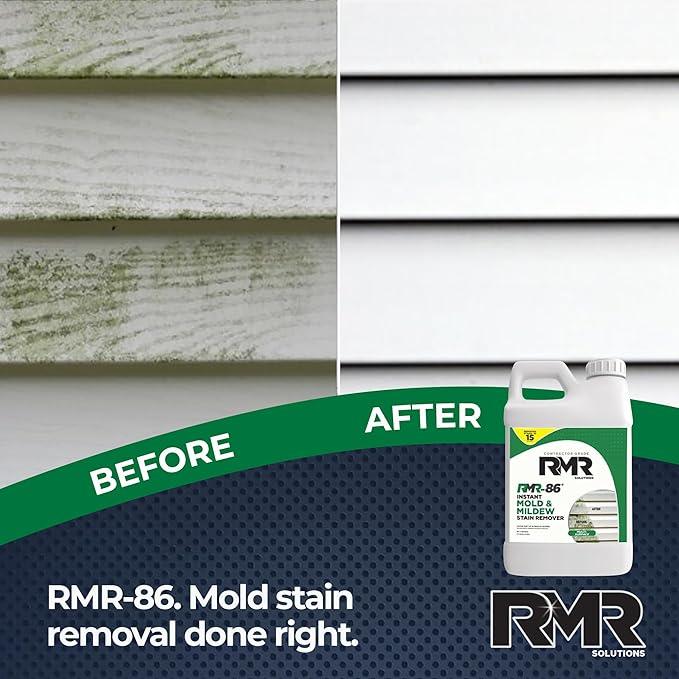 RMR-86 Instant Mold Stain and Mildew Stain Remover Spray - Scrub Free Formula, 2.5 Gallon (320 Fl Oz) - NeatNest