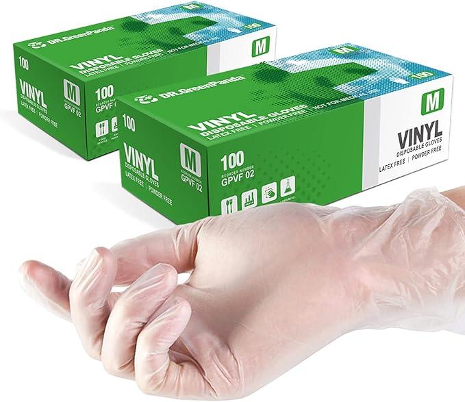 Clear Vinyl Food Safe Disposable Gloves Latex Free Powder Free for Food Prep Handling Cooking Cleaning - NeatNest