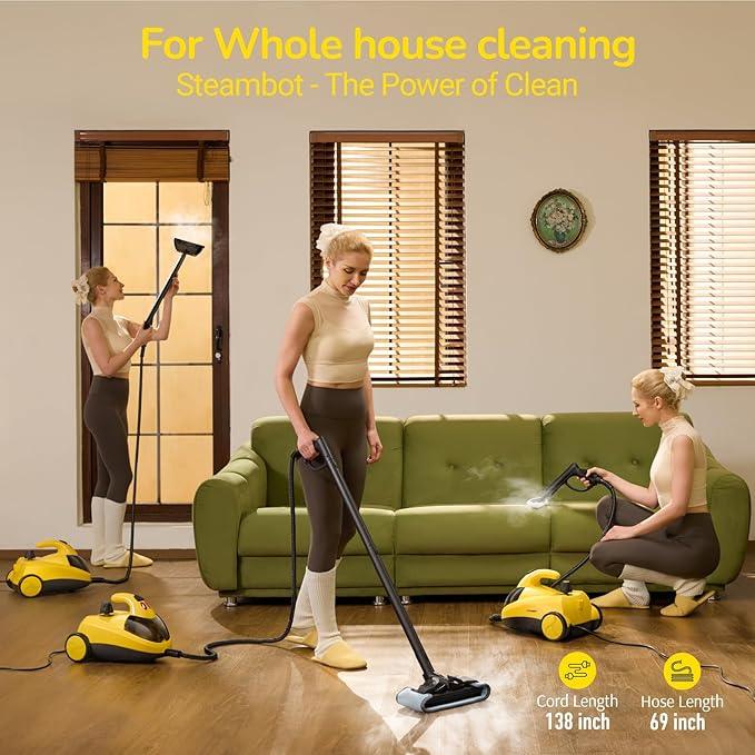 Steam Cleaner with 28-in-1 powerful, deep cleaning for home, floor, car, tiles, grout, oven,grove,range, wall and window in kitchen, living room,bathroom, high temperature steam cleaning - NeatNest