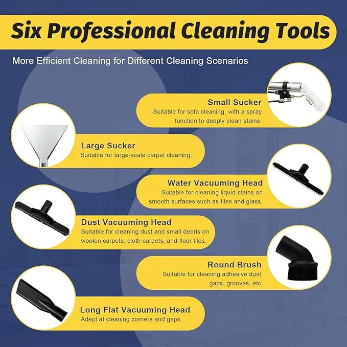 Carpet Cleaner Machine,40L/11Gal Stainless Steel Couch Cleaner Vacuuming Cleaner Floor Carpet Deep Cleaning Machine,Upholstery Carpets Extractor Cleaning for Commercial Home - NeatNest