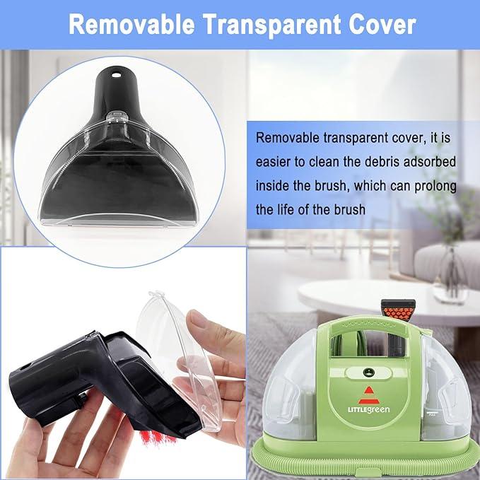 Upgraded 1400B Little Green 5.3" Detachable Tough Stain Brush Tool Replacement for Bissell Little-Green Upright &Portable Carpet Cleaners for 1400B 4075 3860 1425 2458 3194 3353 Series,1+2 Brush,Black - NeatNest