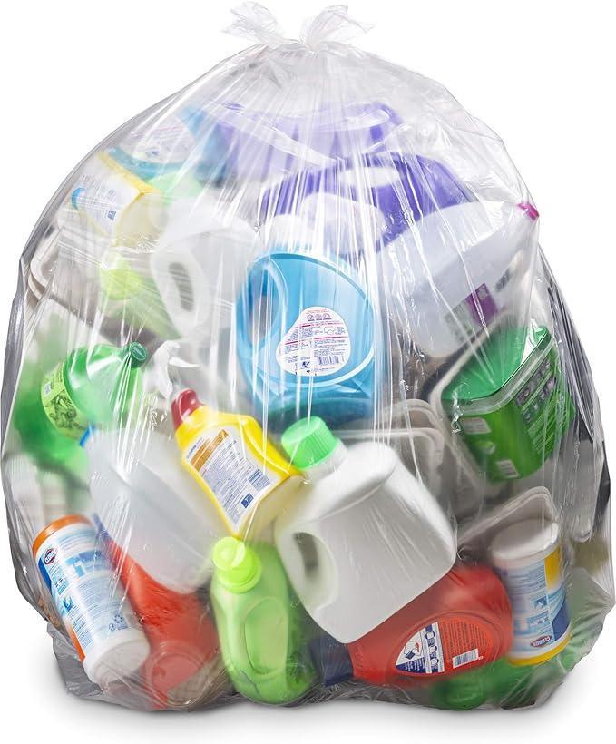 Veska 55-60 Gallon Trash Bags, Large Clear Garbage Bags,150 Bags Bulk Can Liners Perfect for Office, Waste, and Storage Use, Recycling, Yard Waste, and Leaf Collection, Rollaway Bin Liners - NeatNest